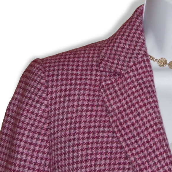 NWOT Talbots Shetland Wool Houdstooth Blazer - Picture 7 of 9